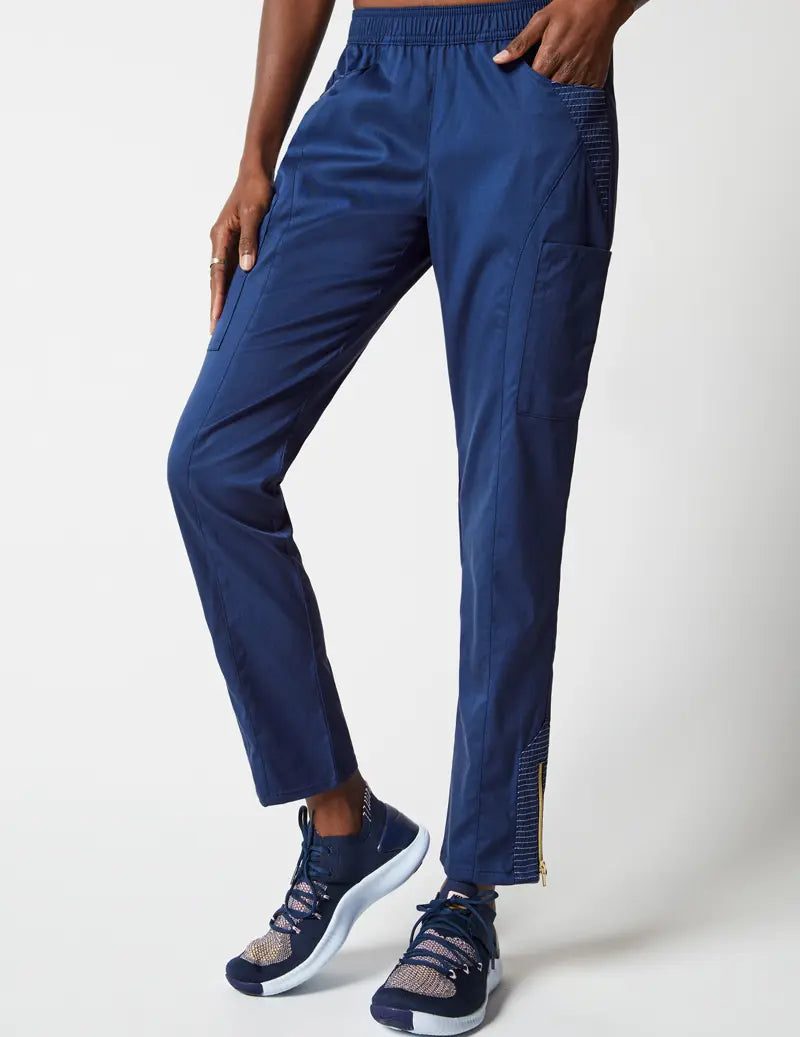 Today's Deal Jaanuu Women's Moto Pant - Estate Navy Blue