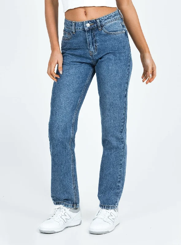 Shop the Weekend Away Marsher Slouch Jeans Mid Wash Denim