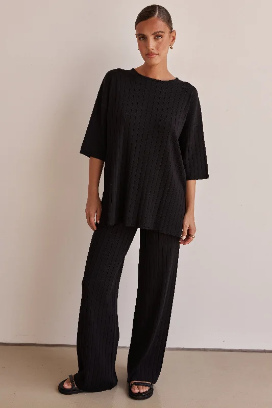 Crazy Savings Venice Knit Pant (Black)