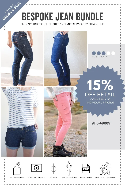 Now Available Bespoke Jean PDF Sewing Pattern Bundle