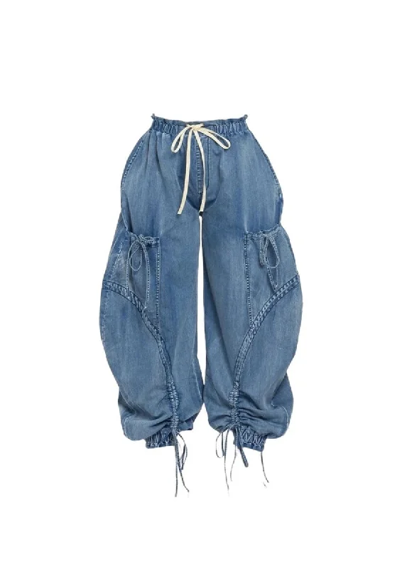 Year-End Sale Puff Denim Pants