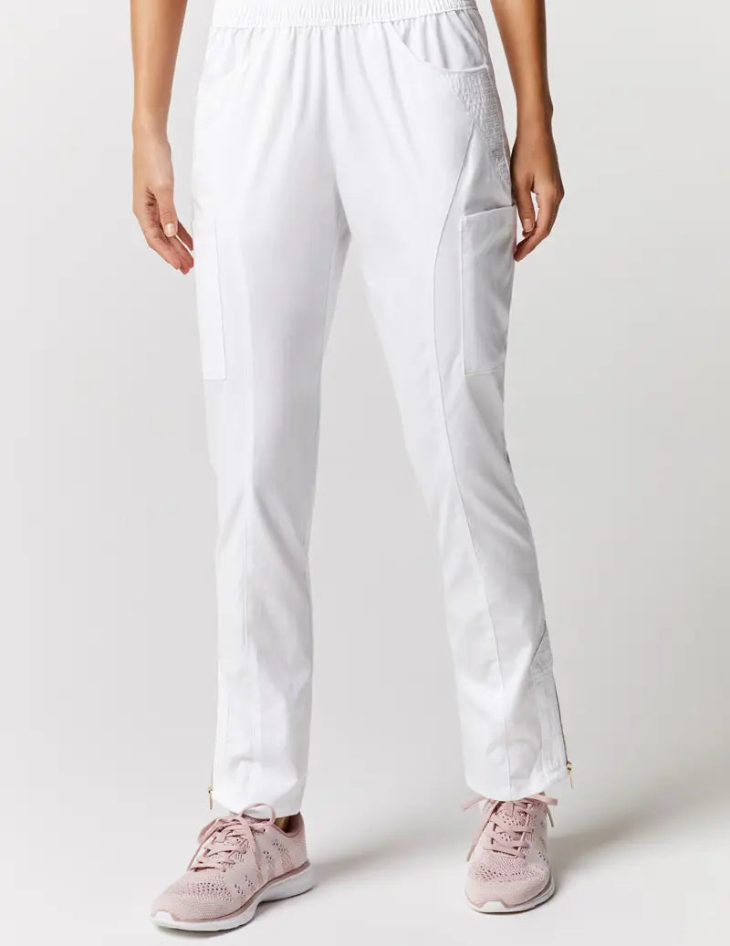 Midnight Madness Jaanuu Women's Moto Pant - White