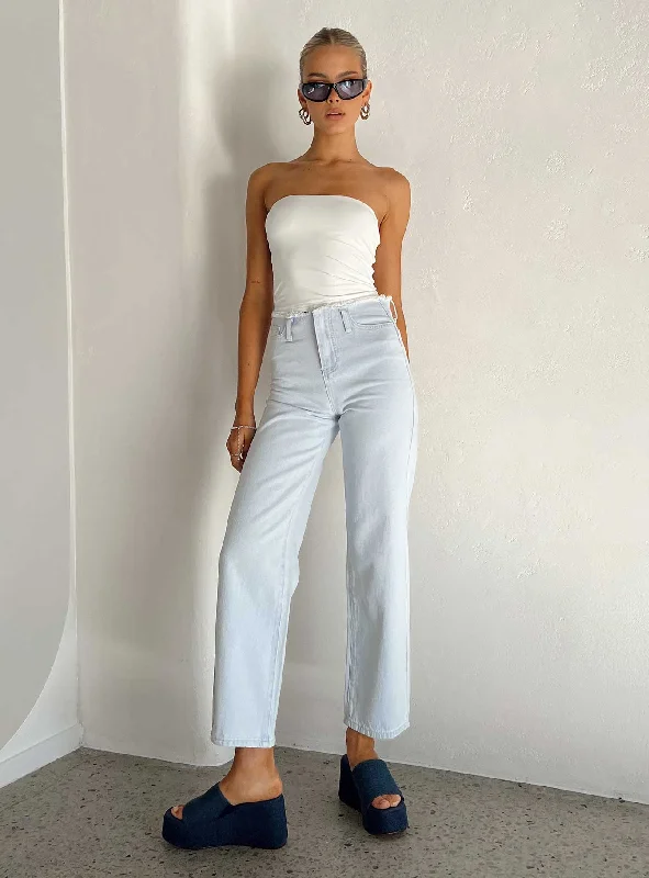 Celebrate the Weekend with Discounts Layton Straight Leg Light Wash Jean Denim