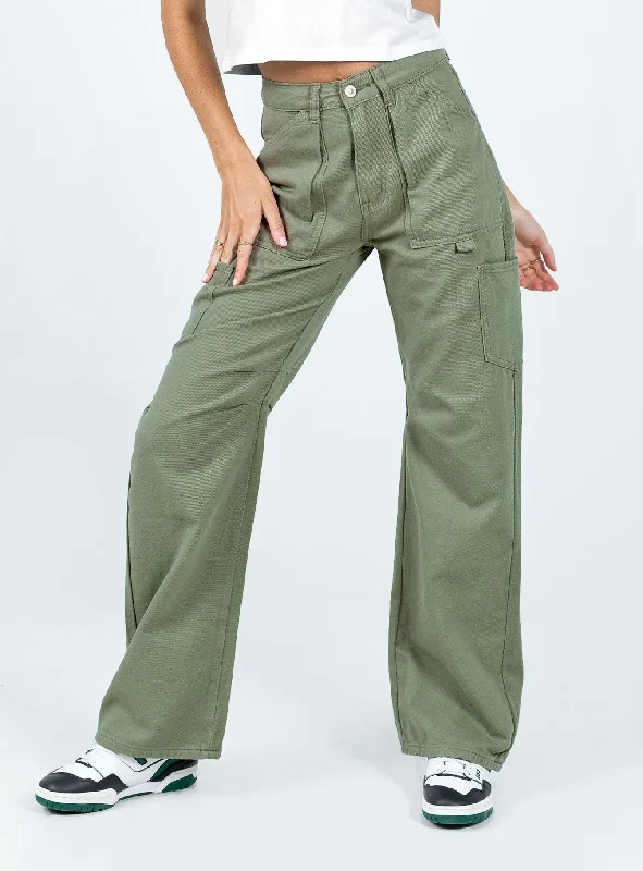 Lowest Price Bassett Cargo Jeans Khaki Low Impact