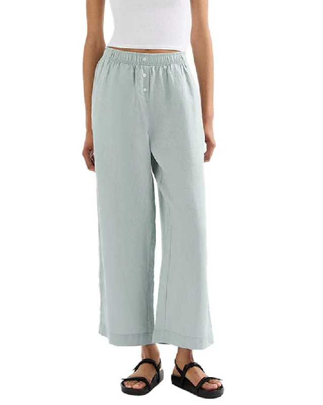 Weekend-Only Price Drops Lounge Linen Crop Pant