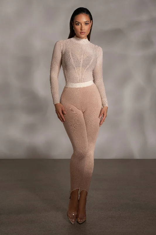 Super Deal Beige Marlow Leggings