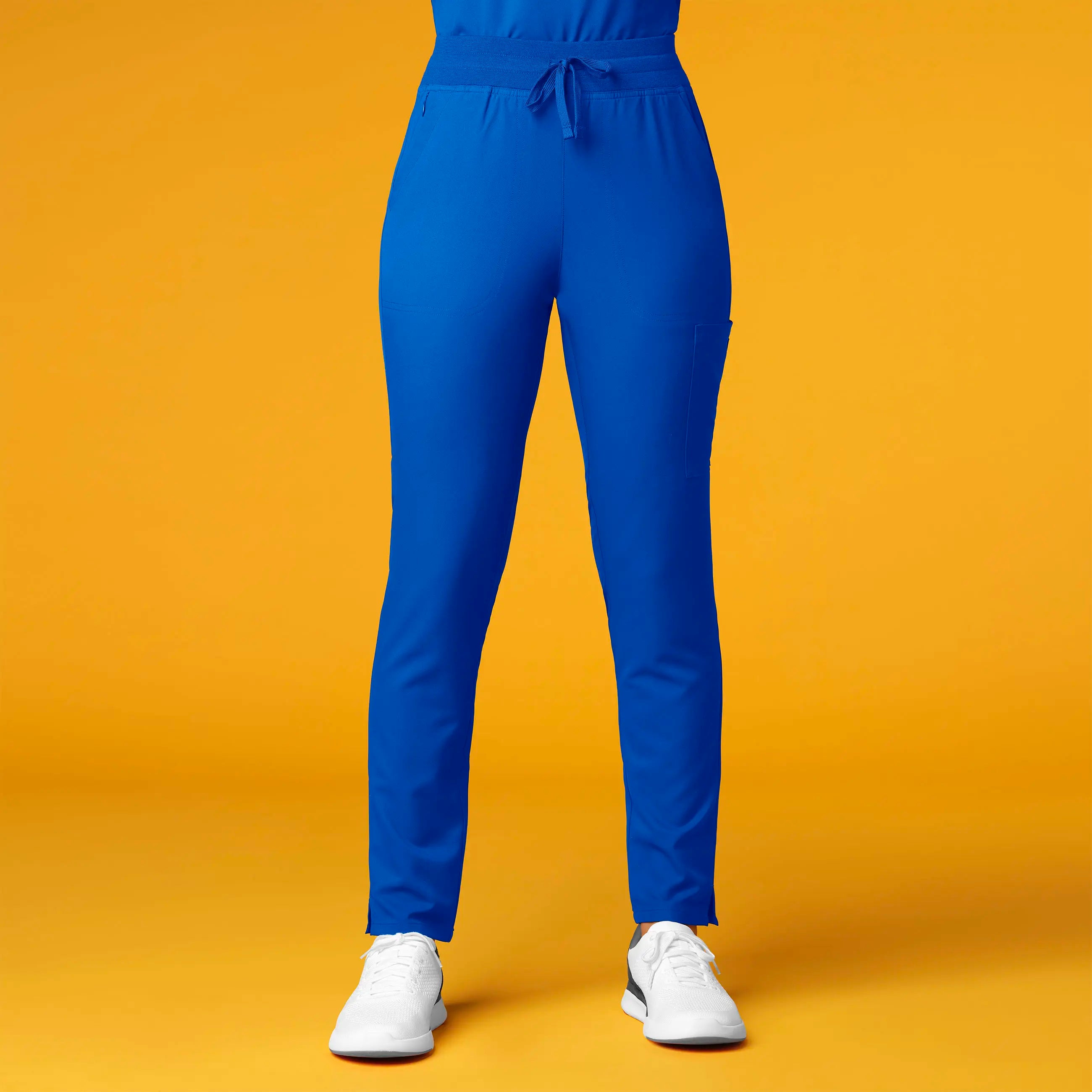 Super Deal Wink Women's Cargo Straight Slim Leg Scrub Pant - Royal Blue