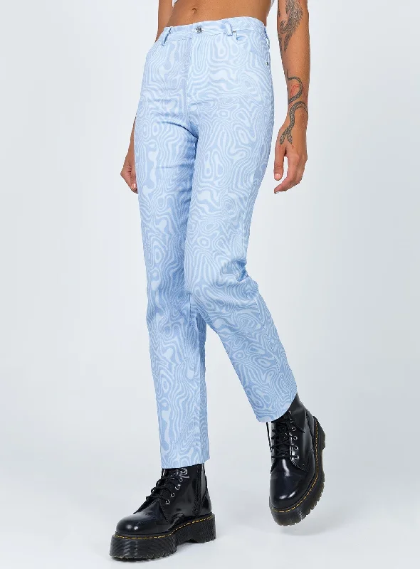 Steals and Deals Addison Printed Jeans Blue
