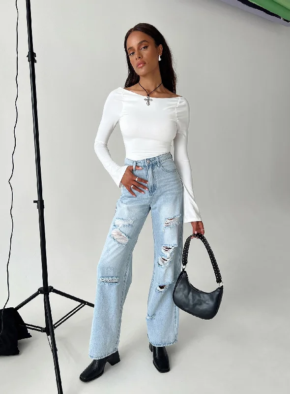 Fantastic Offers Bilston Boyfriend Jeans Light Wash Denim