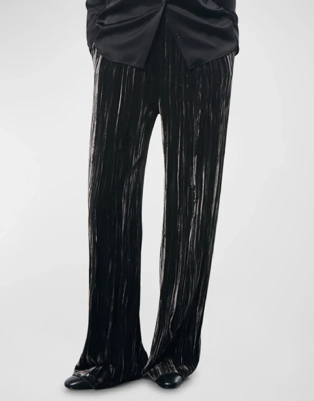 Special Price Enza Costa Silk Textured Velvet Wideleg - FINAL SALE