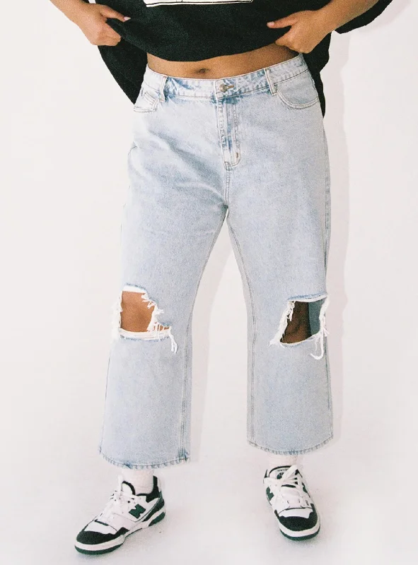 Take Advantage Oxford Mom Jeans Mid Wash Denim Curve