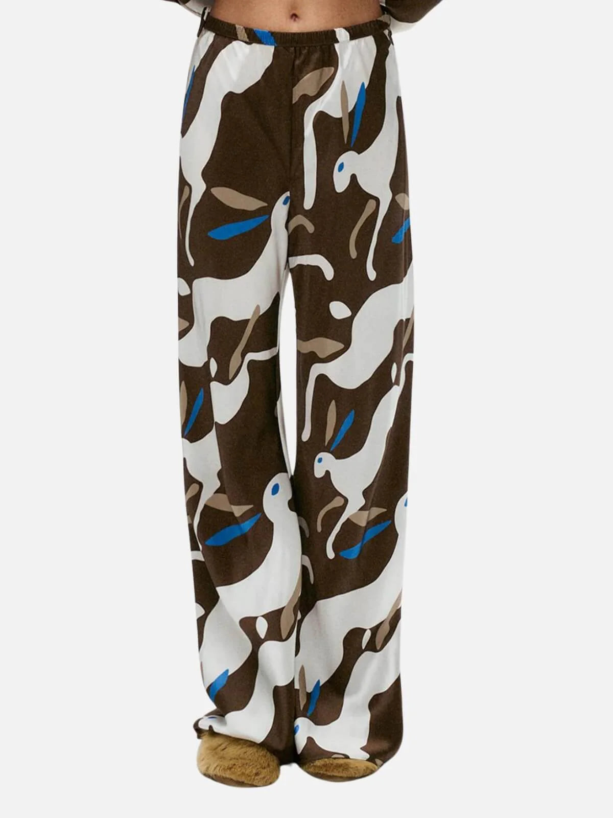 Massive Deal BIAS CUT PANTS - RABBIT DARK EARTH
