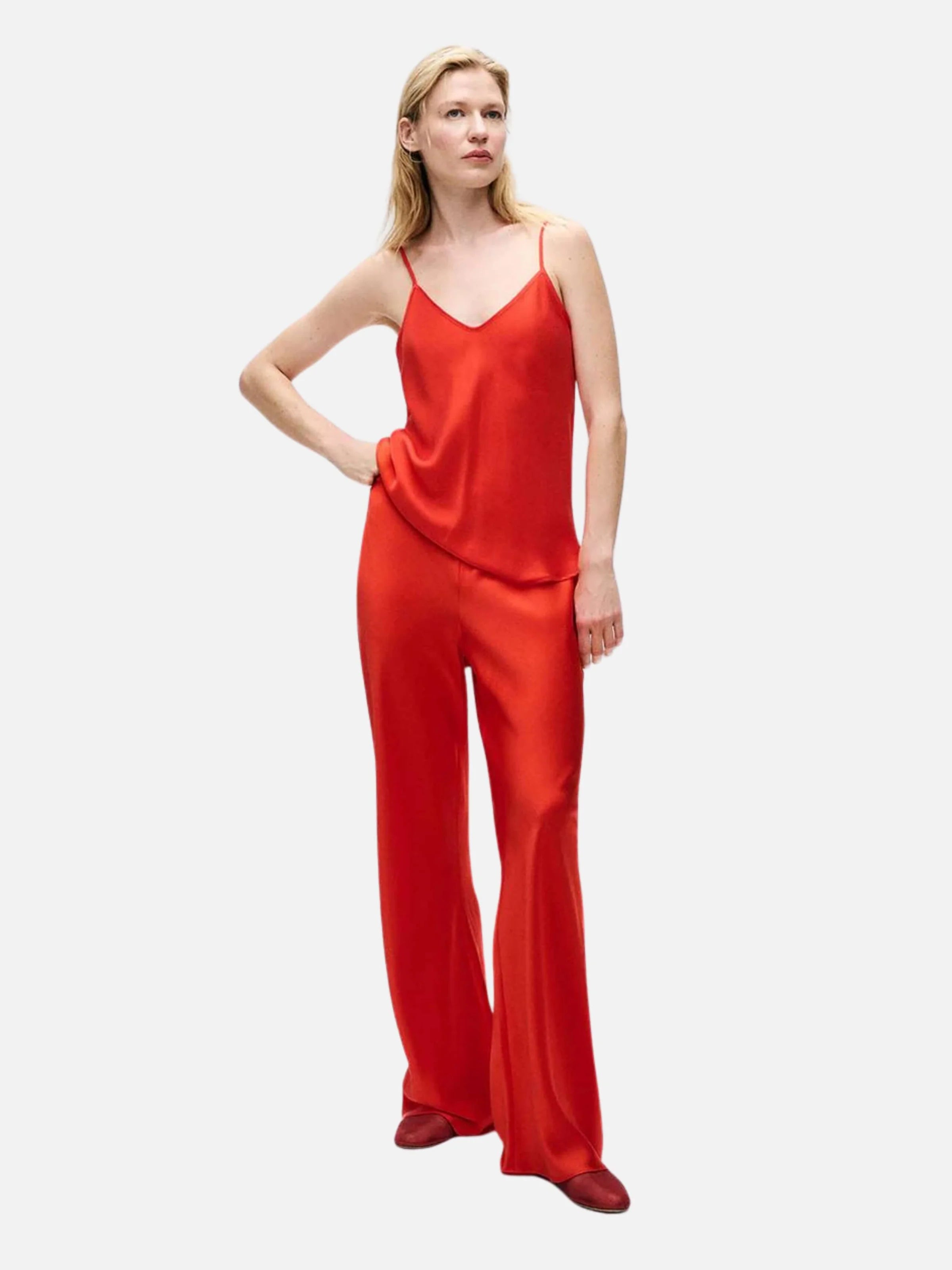 New Deal BIAS CUT PANTS - GERANIUM