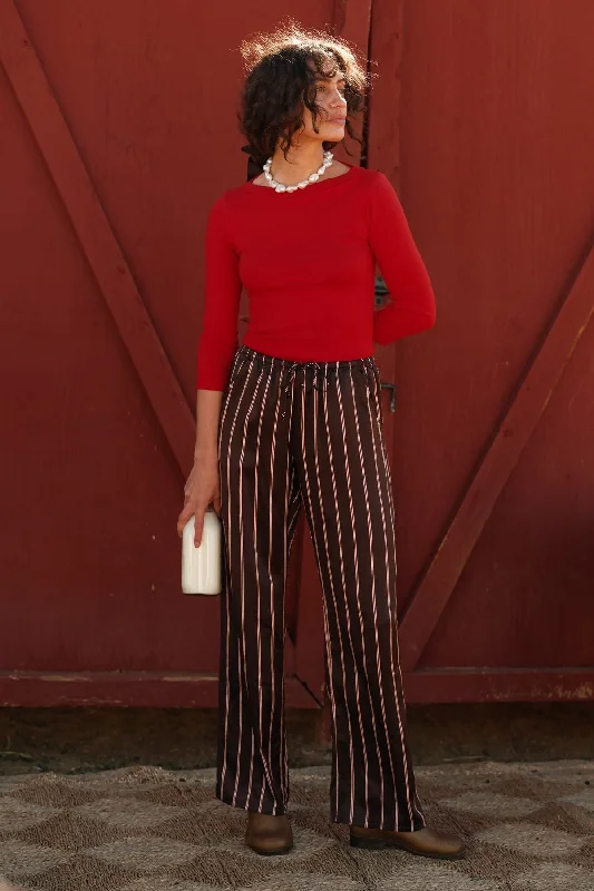 Customer Appreciation Sale Donni Silk Pinstripe Drawstring Pant