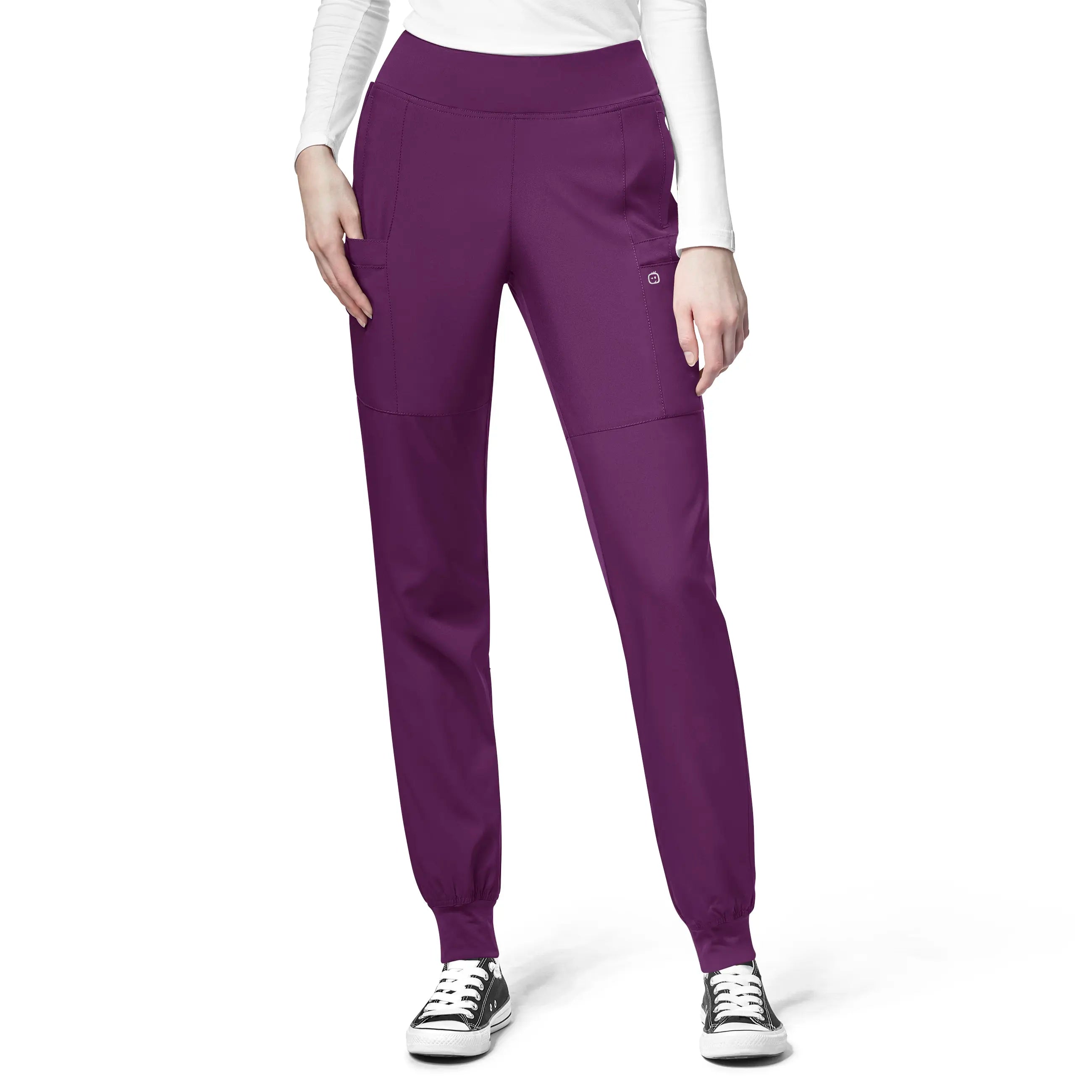 Weekend Offers That Sizzle Wink Women's Comfort Waist Cargo Jogger Scrub Pant - Eggplant Weekend Offers That Sizzle Wink Women's Comfort Waist Cargo Jogger Scrub Pant - Eggplant