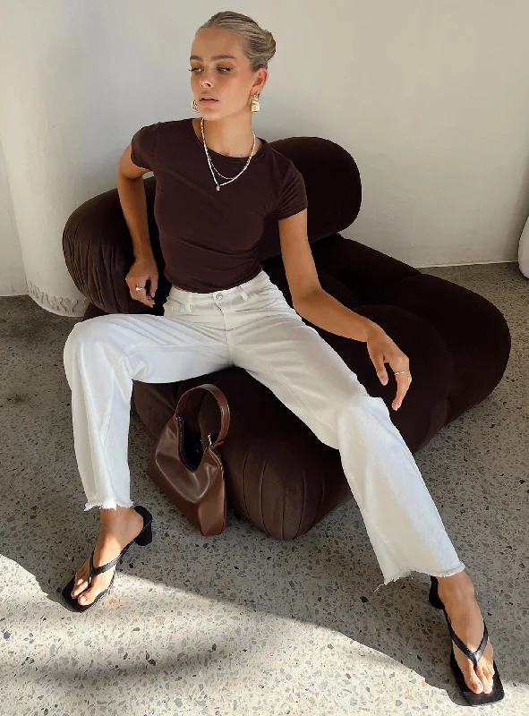 Weekend Sale: Don't Miss Out Kalinda Denim Jeans White