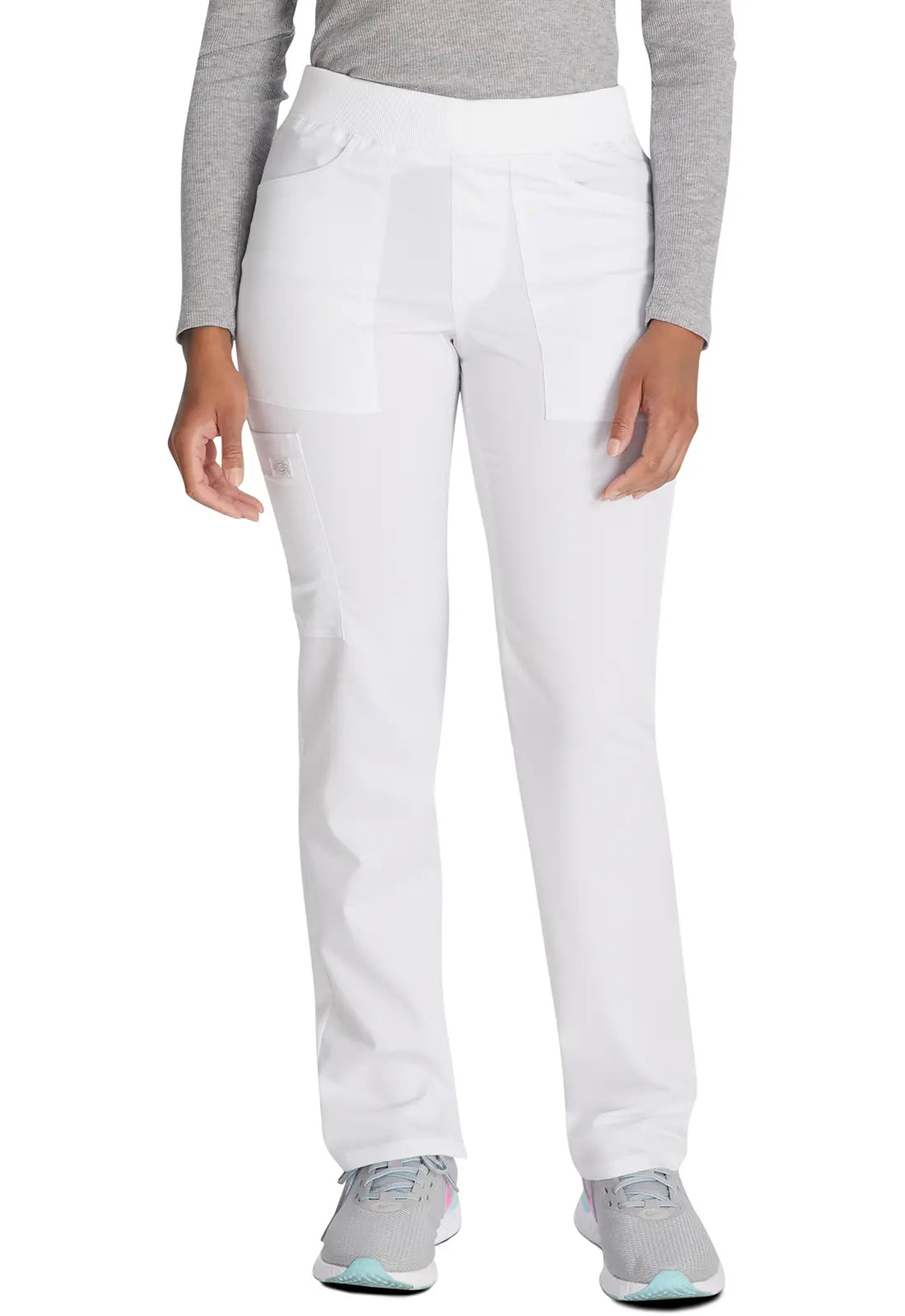 Super Sale Dickies Balance Mid Rise Tapered Leg Pull-on Pant - White