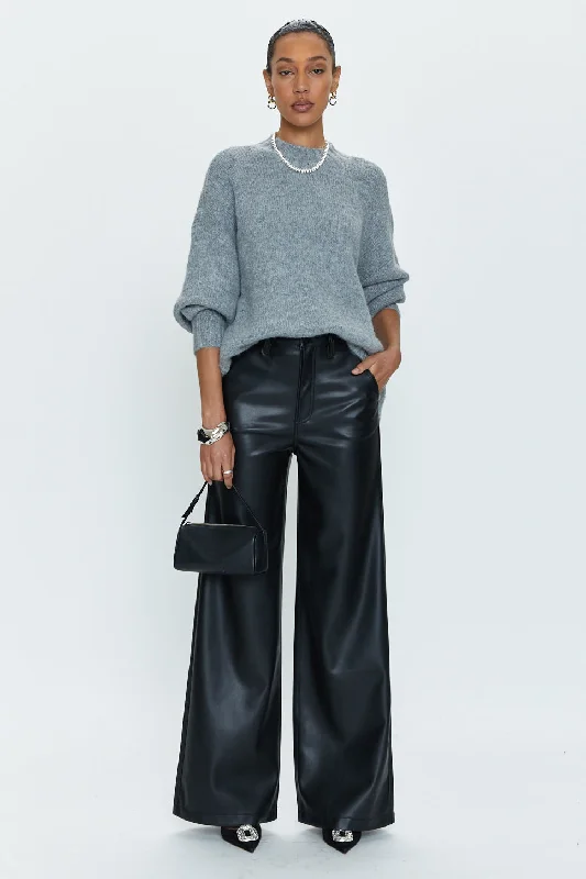 Weekend Bargains to Snag Lana Trouser Wide Leg Slate Black