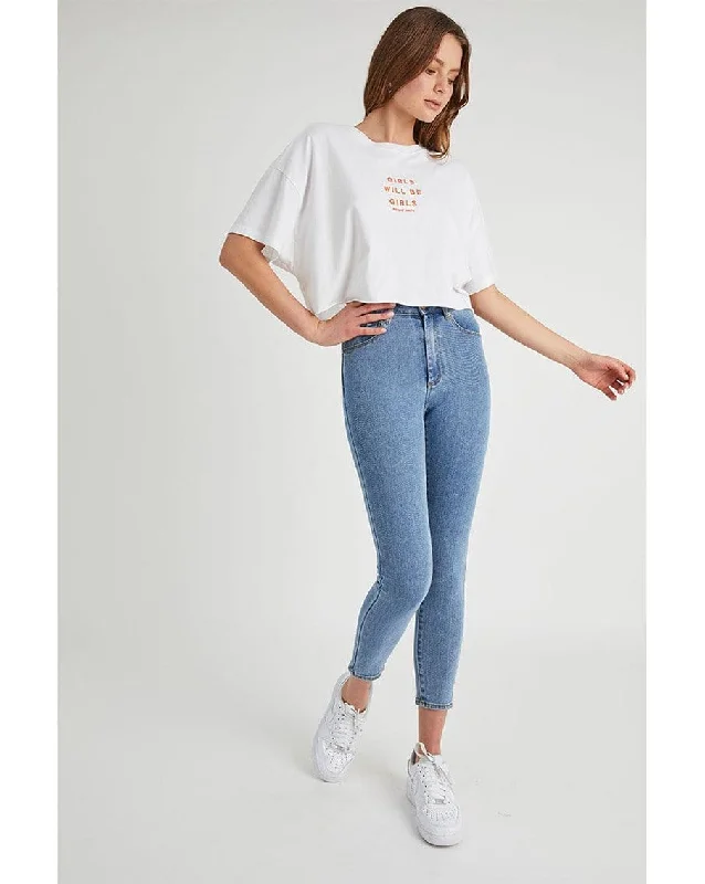Year-End Sale A High Skinny Ankle Basher Denim Jean - 396 La Blues