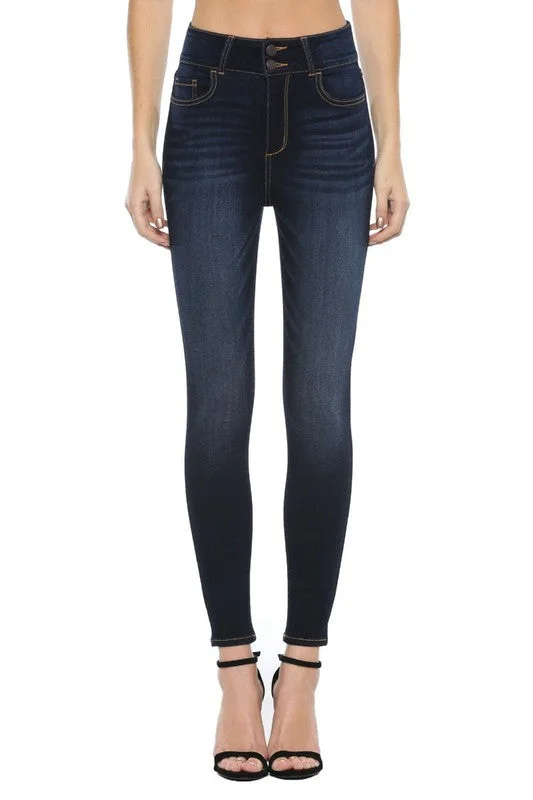 Weekend Deals You Can't Resist High Rise 2 Button Denim Skinnies -CELLO / SALE