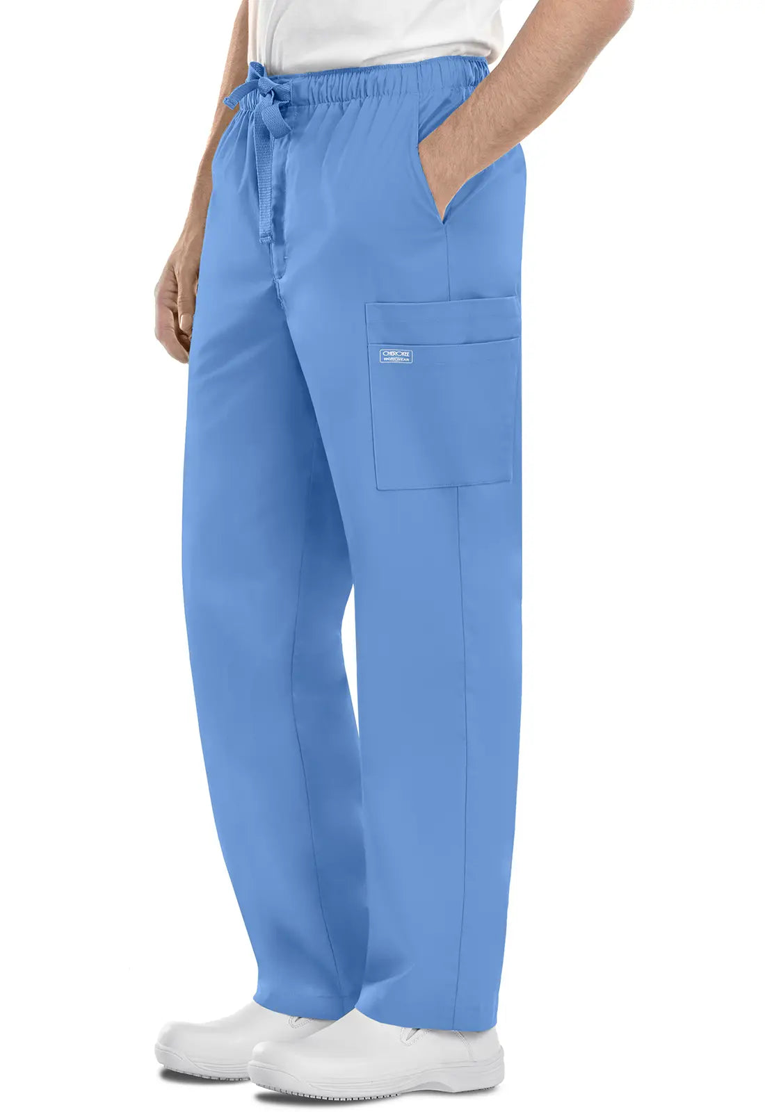 Quick Deals Cherokee Men's Fly Front Cargo Pant - Ceil Blue