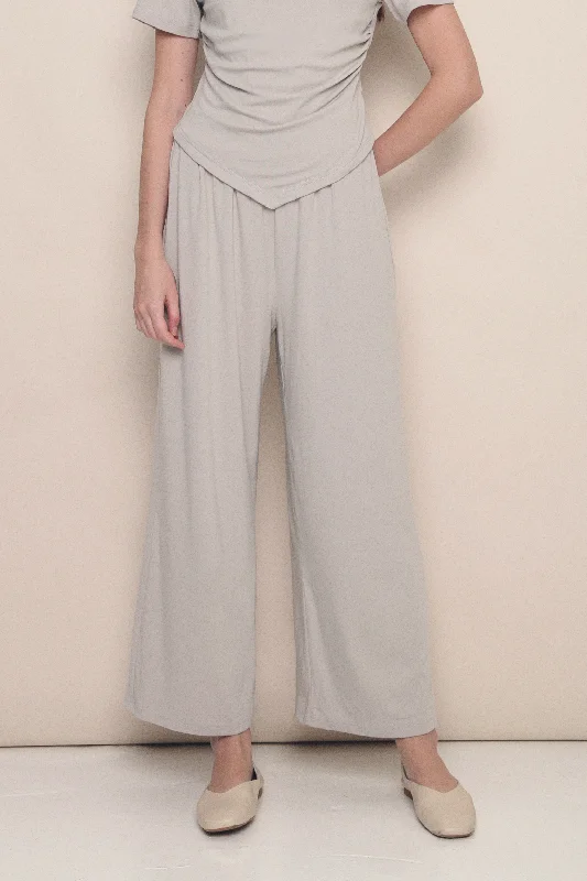 Weekend Discounts to Delight Vely Wide Leg Pants Grey