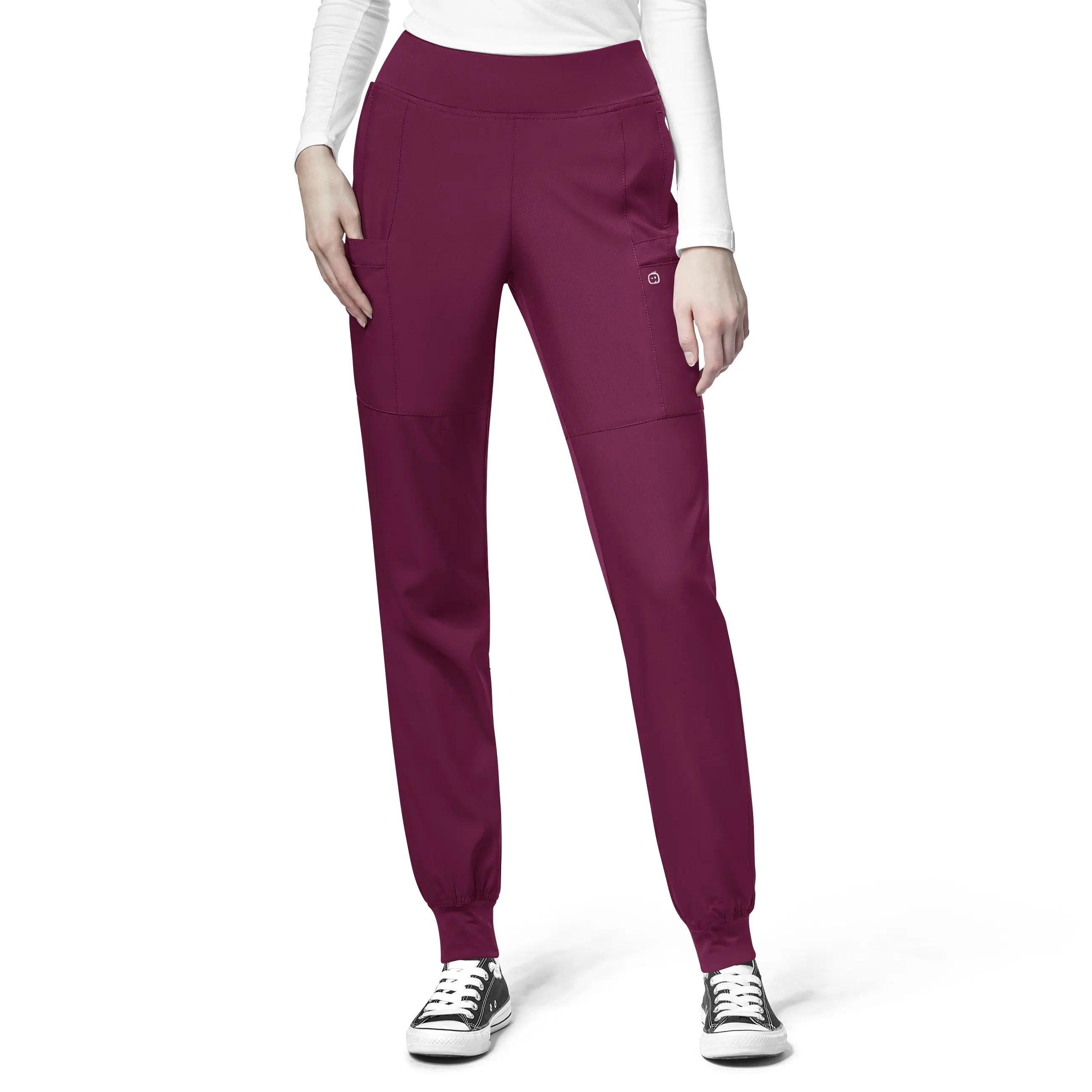 Weekend Discounts to Enjoy Wink Women's Comfort Waist Cargo Jogger Scrub Pant - Wine Weekend Discounts to Enjoy Wink Women's Comfort Waist Cargo Jogger Scrub Pant - Wine
