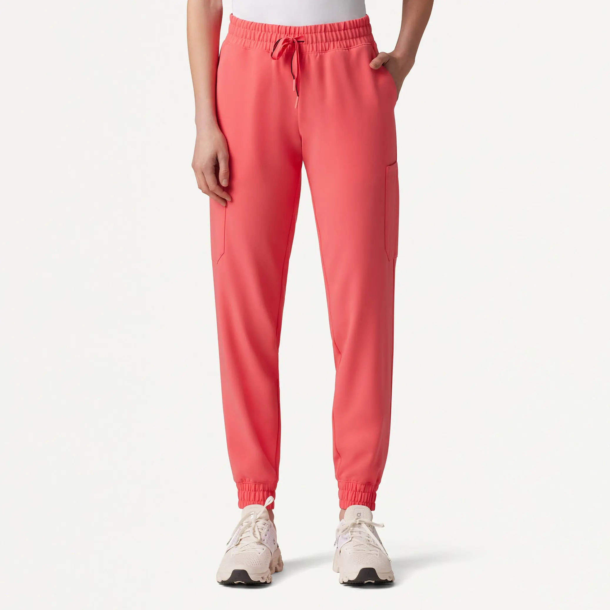 Exclusive Weekend Offers Inside Jaanuu Women's Neo Everyday Cargo Scrub Jogger - Digital Pink