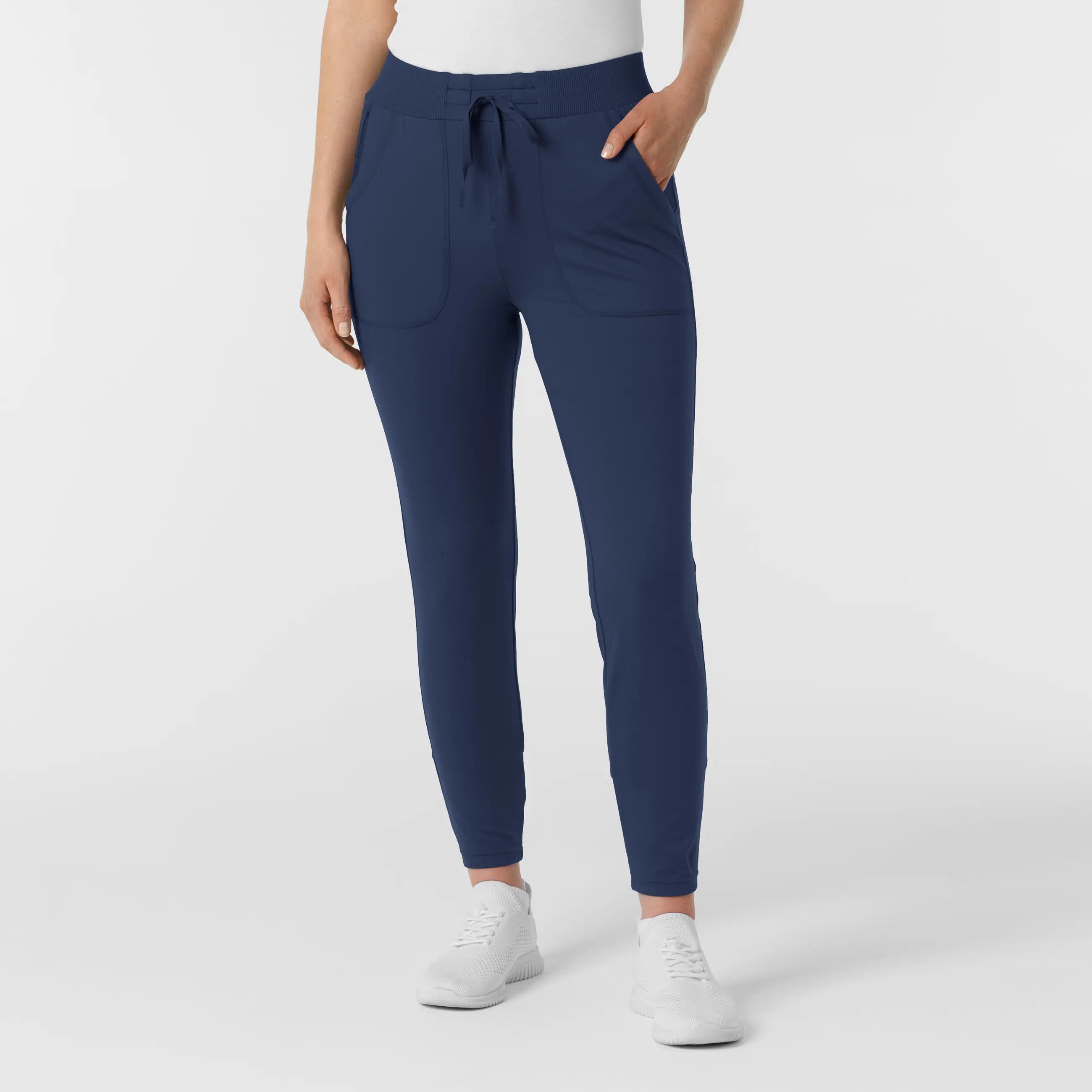 Weekend Bargains to Cherish Wink Knit Women's Track Scrub Pant - Navy