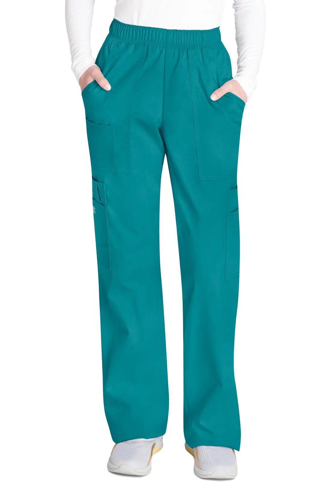 Great Bargains Cherokee Women's Mid Rise Pull-On Cargo Pant - Teal
