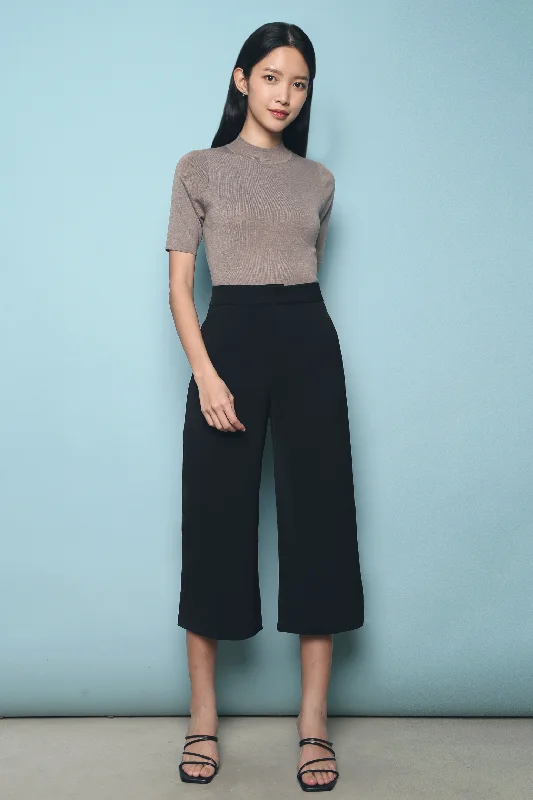 Act Now Lesley Tailored Culottes Black