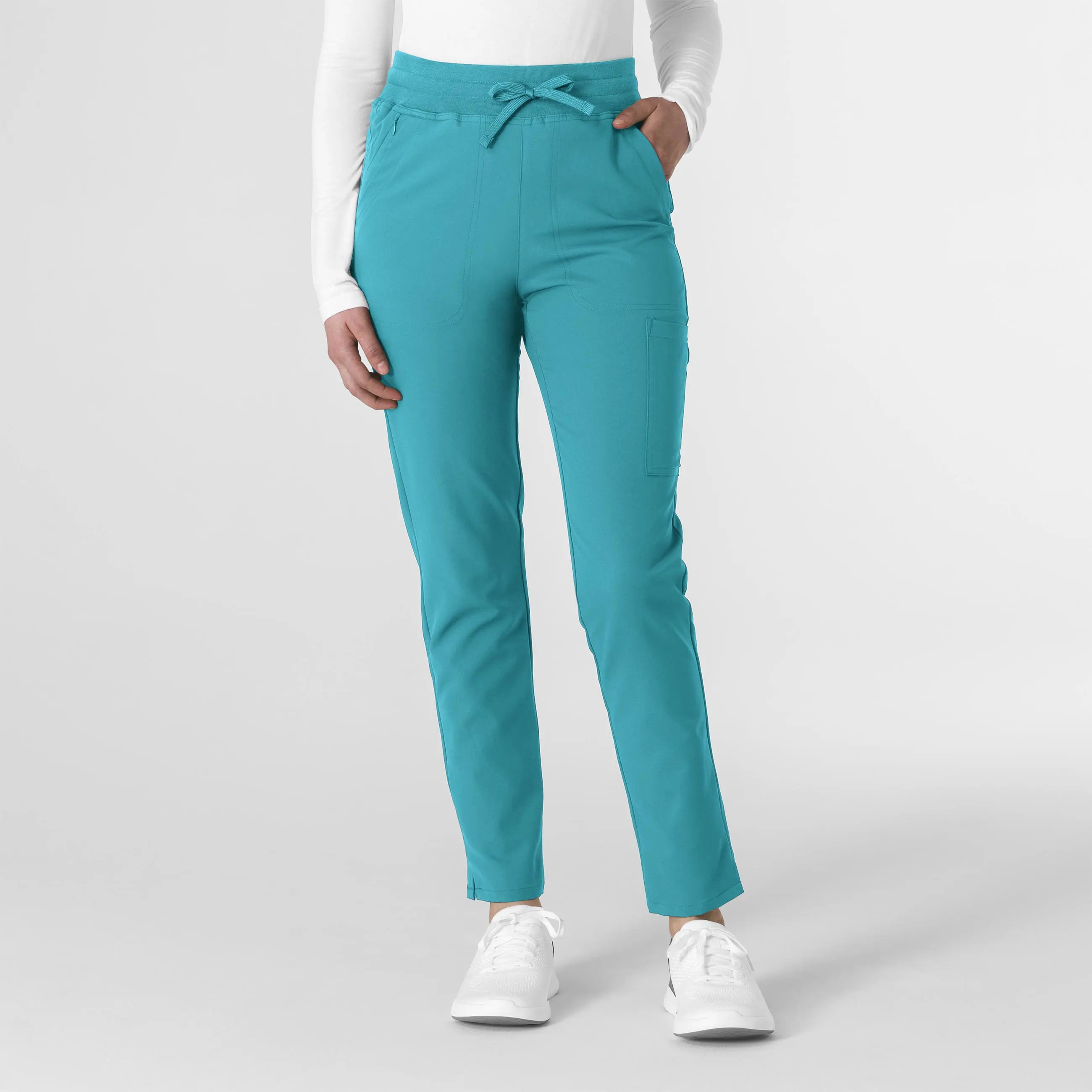 Super Sale Wink Women's Cargo Straight Slim Leg Scrub Pant - Teal
