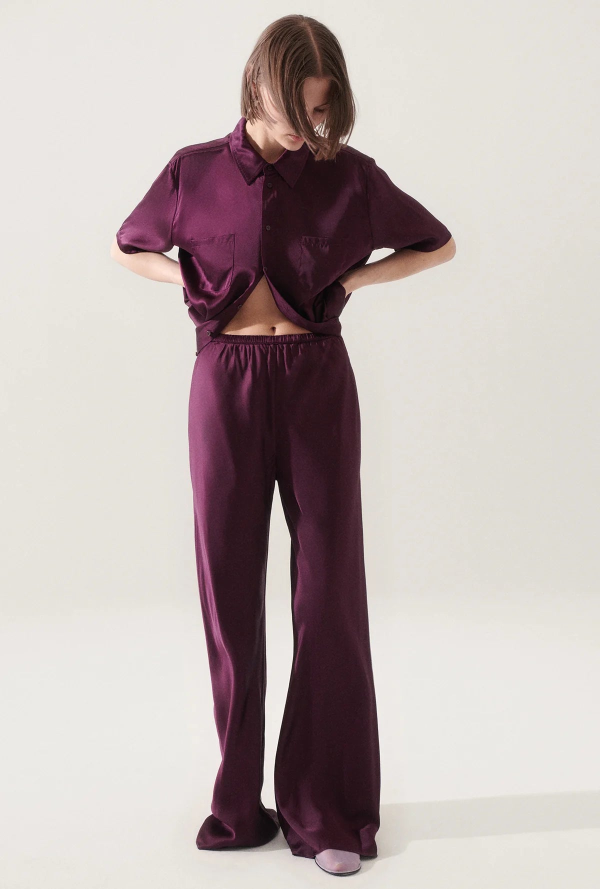 Weekend Savings Galore BIAS CUT PANTS BLOOD PLUM
