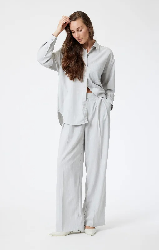 Weekend Sale: Don't Miss Out PLEATED WIDE LEG PANTS IN PIN STRIPE