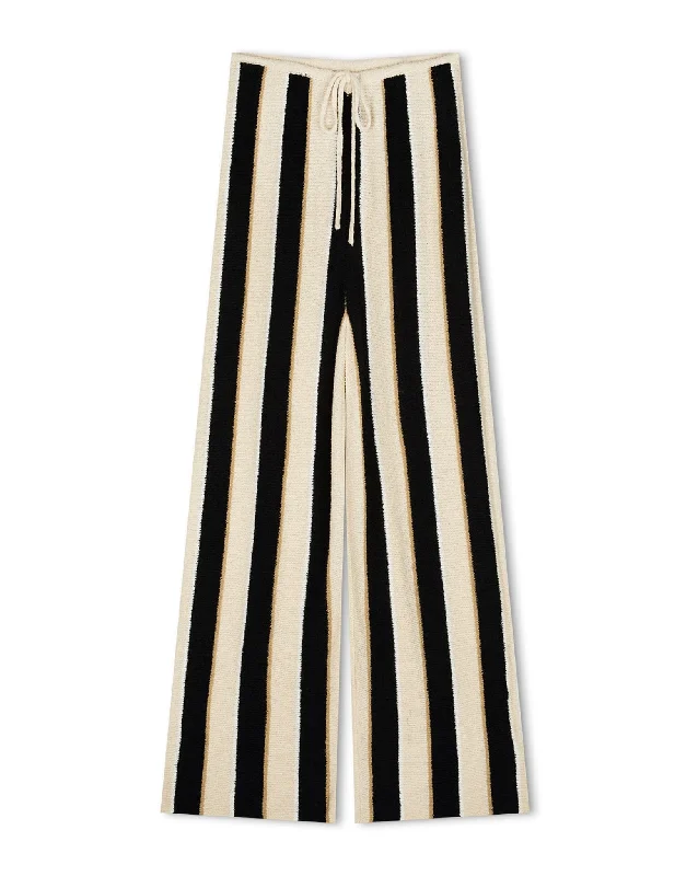 Daily Deals Stone Stripe Organic Cotton Blend Knit Pant