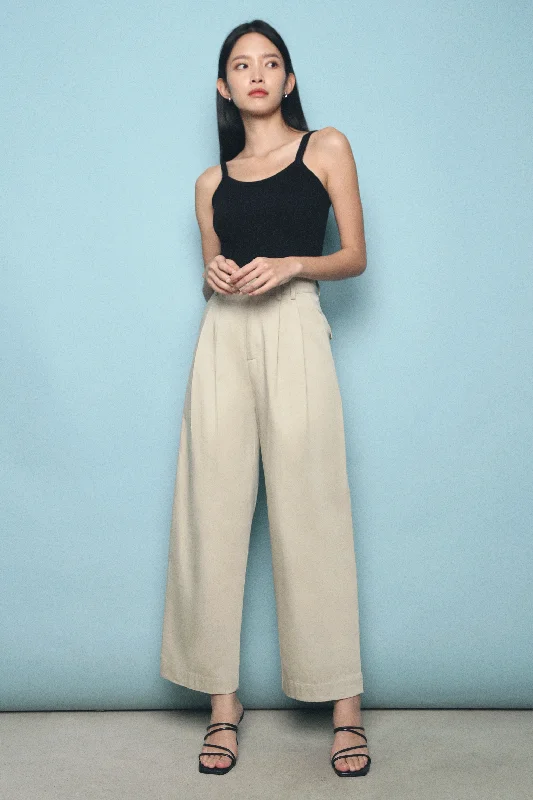 Super Deal Caleb Wide Leg Pants Malt