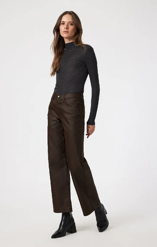 Midnight Sale ALENA WIDE LEG IN BROWN COATED