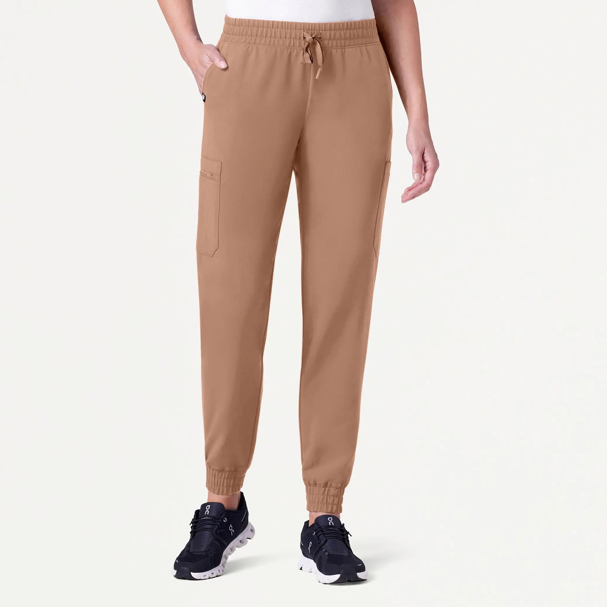Weekend Steals Await Jaanuu Women's Neo Everyday Cargo Scrub Jogger - Clay