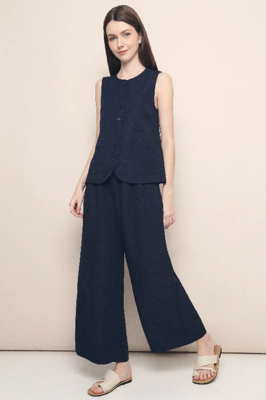 Weekend Savings Delight Roxie 2-Piece Smart Pants Suit Navy