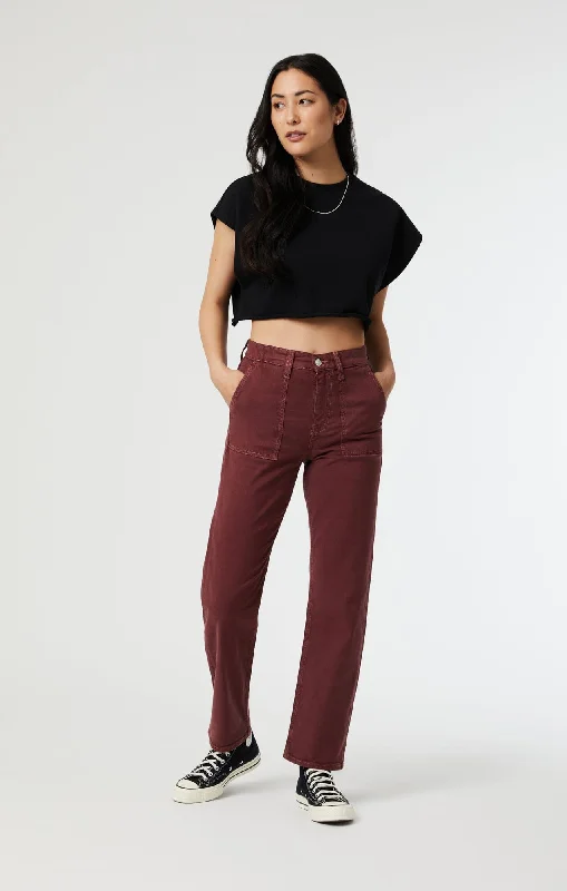 Weekend Discounts to Celebrate SHELIA FRONT POCKET STRAIGHT IN PORT LUXE TWILL