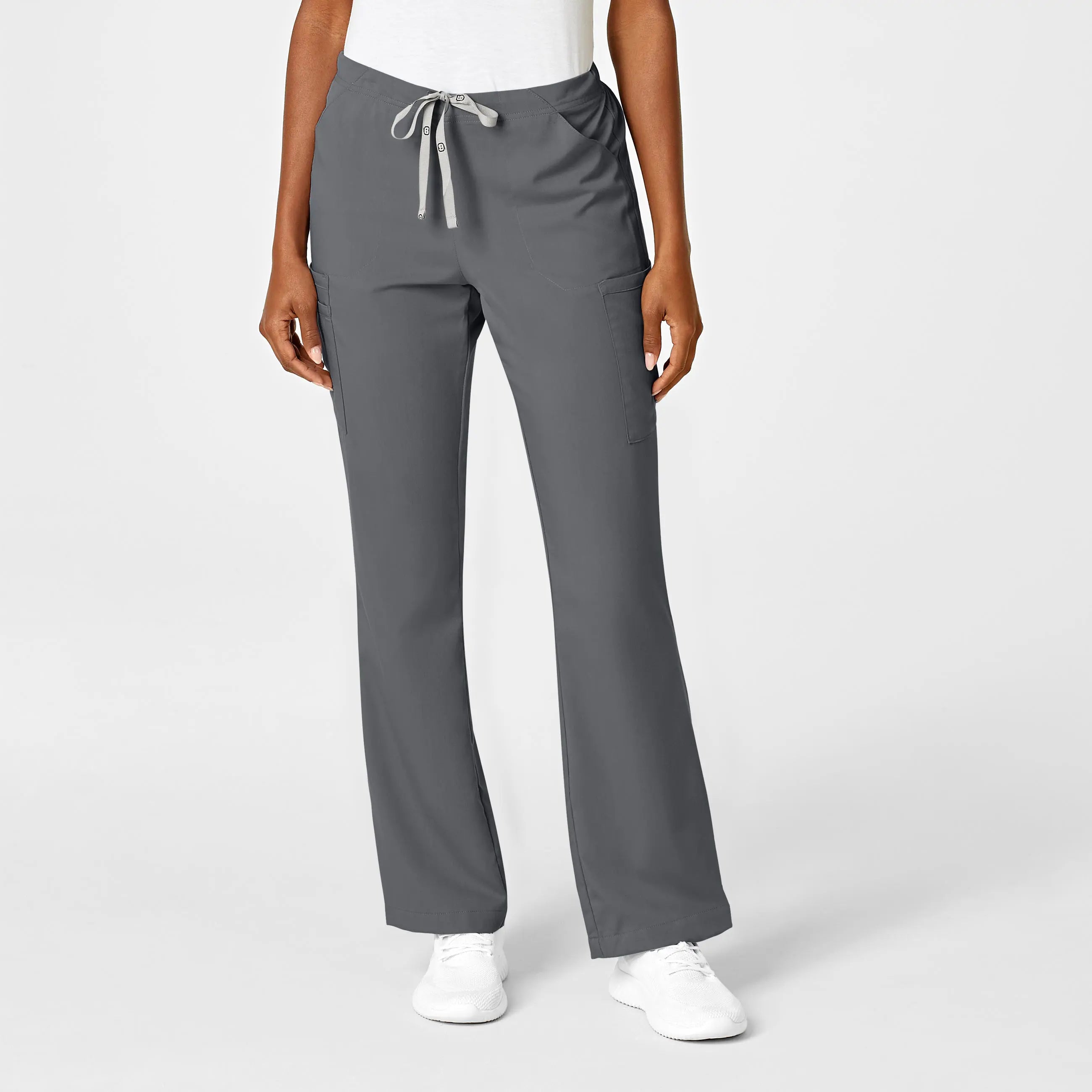 Weekend Wonders Await! Wink Women's Moderate Flare Leg Cargo Scrub Pant - Pewter