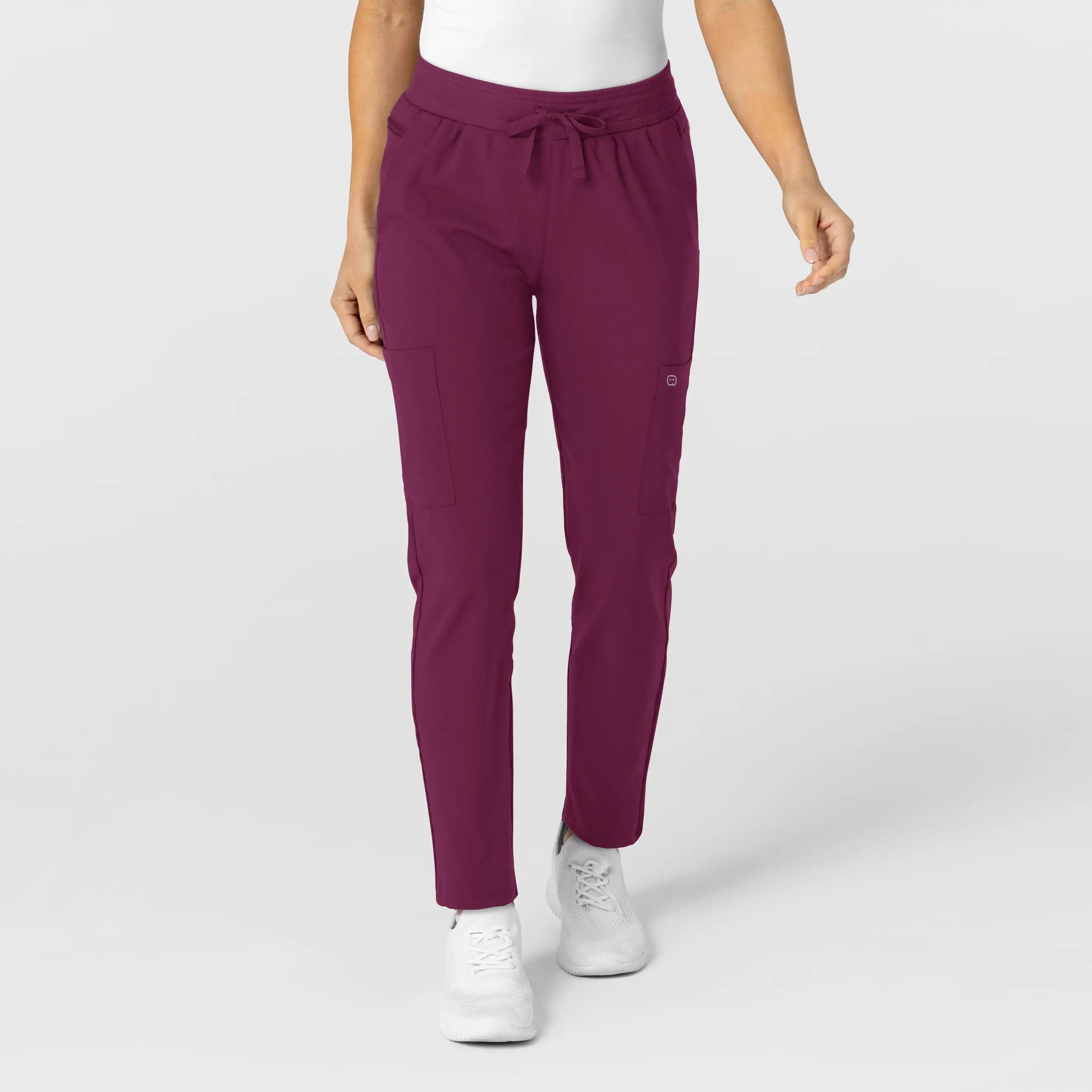 Stock Clearance Wink Women's Flex-n-Reach Track Scrub Pant - Wine