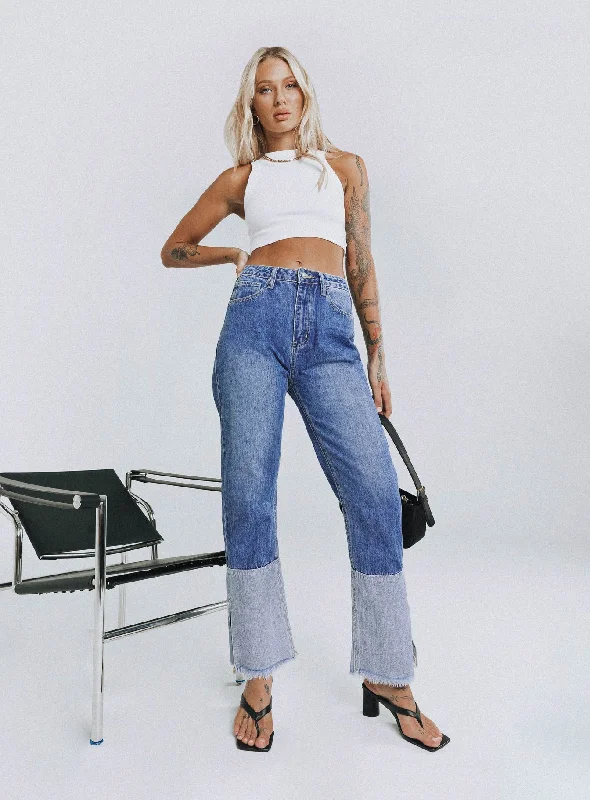 Markdown Sale Rhode Straight Leg Spilt Hem Denim Jeans