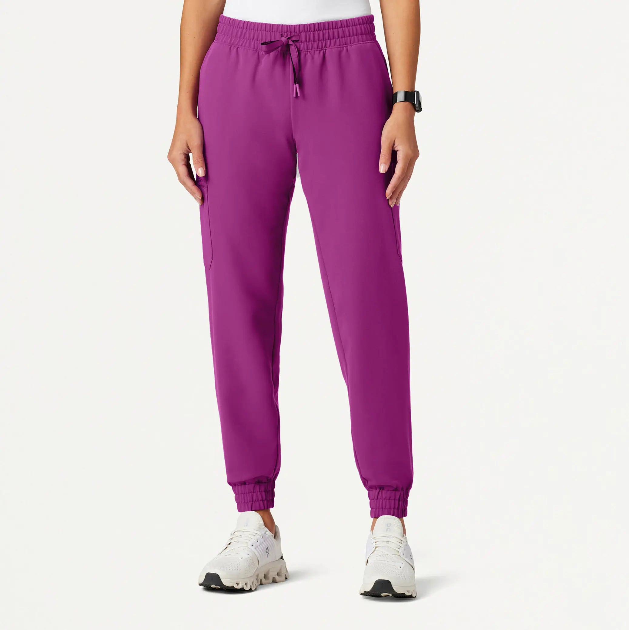 Weekend Specials to Cherish Jaanuu Women's Neo Everyday Cargo Scrub Jogger - Vivid Purple