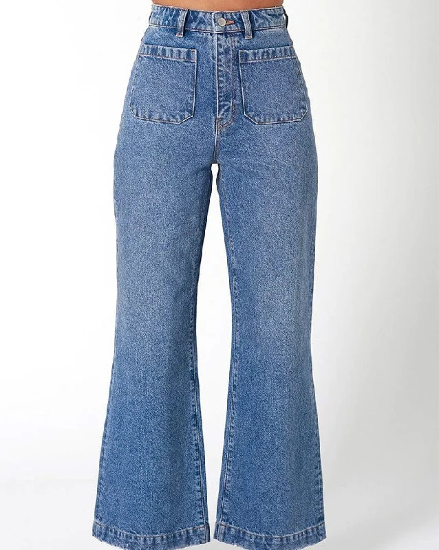 Cash Savings Sailor Jean  Janet Recycled - Mid Vintage Blue