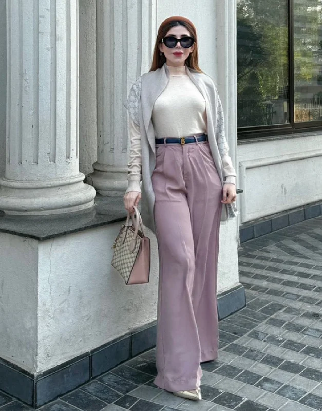 Special Savings Wide Georgette Pants Pink