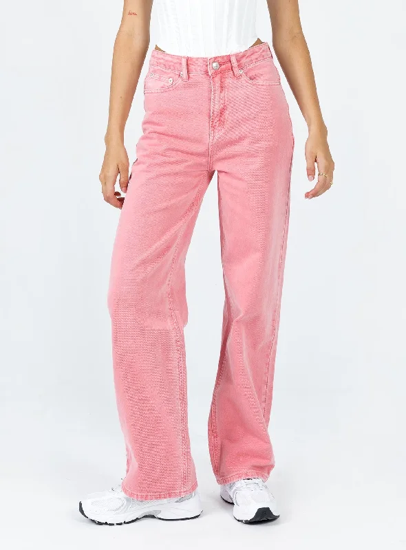Massive Deal Regina Mom Denim Jean Pink