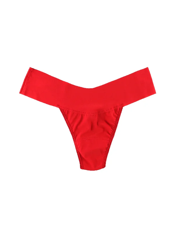 Don't Wait BreatheSoft® Natural Rise Thong Crimson Red