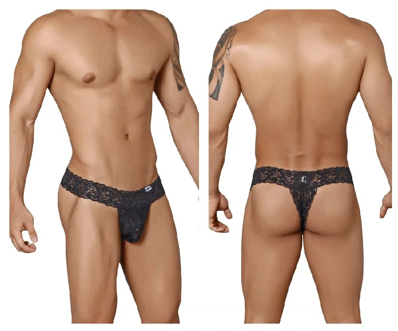 Stock Up CandyMan 99315 Peek a Boo Thongs Color Black