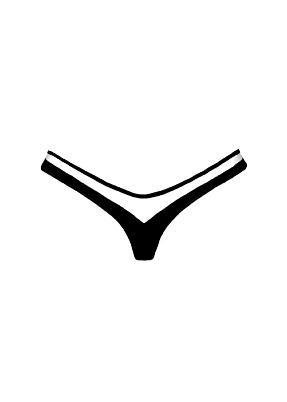 Overstock Forget Me Not (Black) Thong